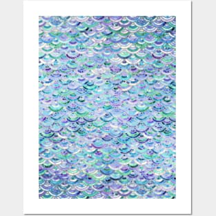 Marble Mosaic in Sapphire and Emerald Posters and Art